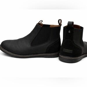 IZOD Men’s Black Chelsea Ankle Boots Size 11 Memory Foam NWOT